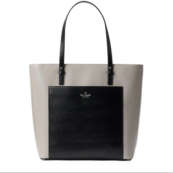 Kate Spade Grant Street black/gray colorblock Sadie tote bag - Picture 1 of 15